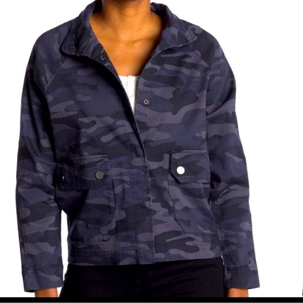 Democracy Navy Blue Camo Utility Jacket